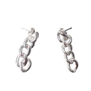Banana Republic Factory Silver Chain Link Dangle Earrings